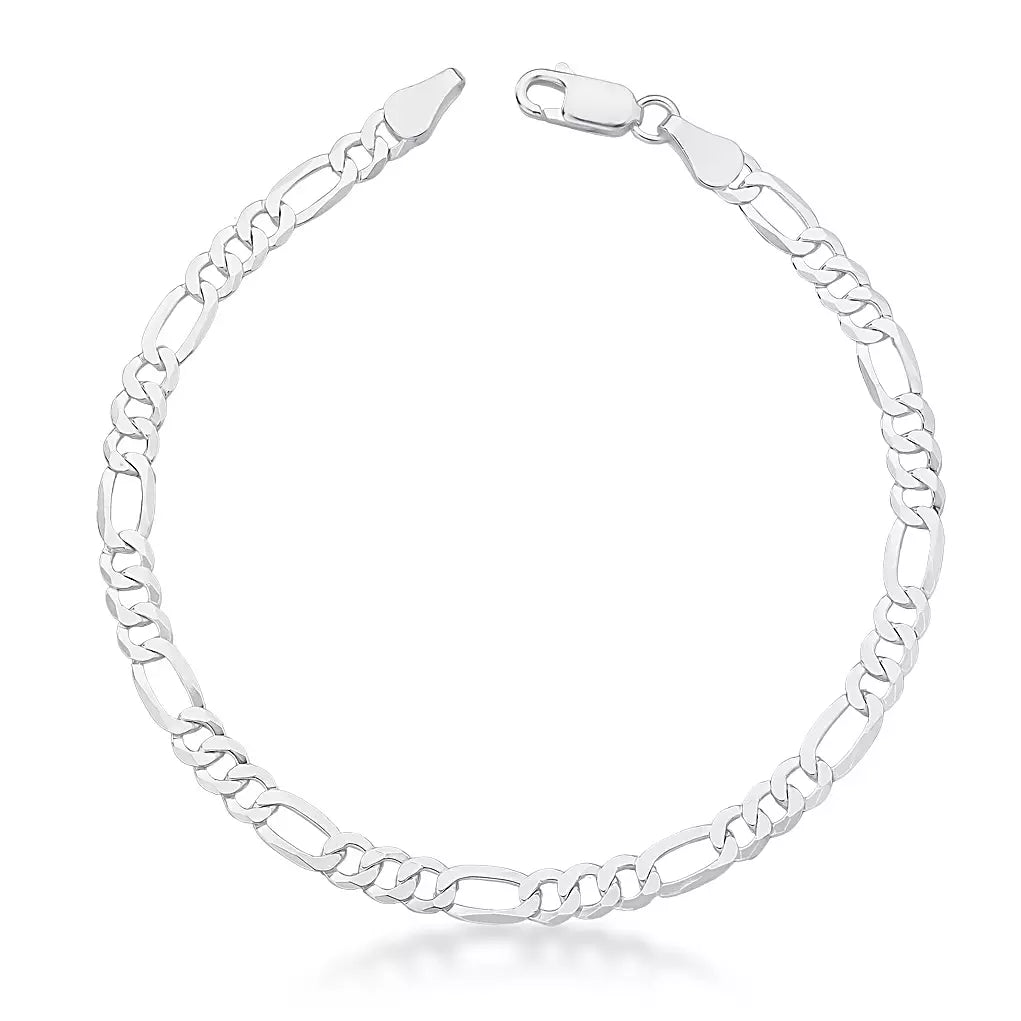 Men's 5 mm Figaro Bracelet in 925 Silver