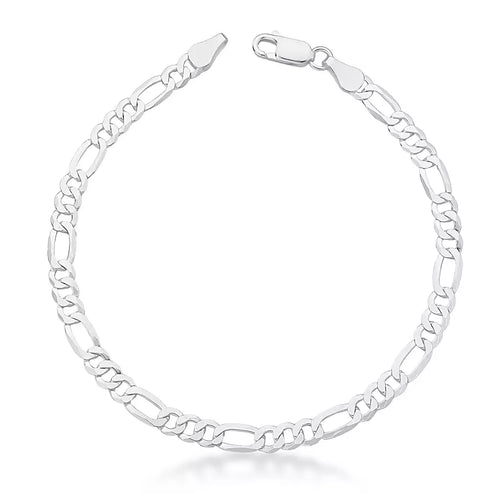 Men's 5 mm Figaro Bracelet in 925 Silver