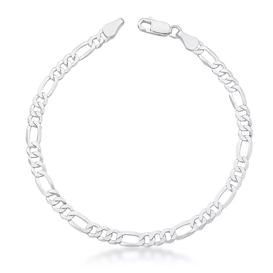 Men's 5 mm Figaro Bracelet in 925 Silver