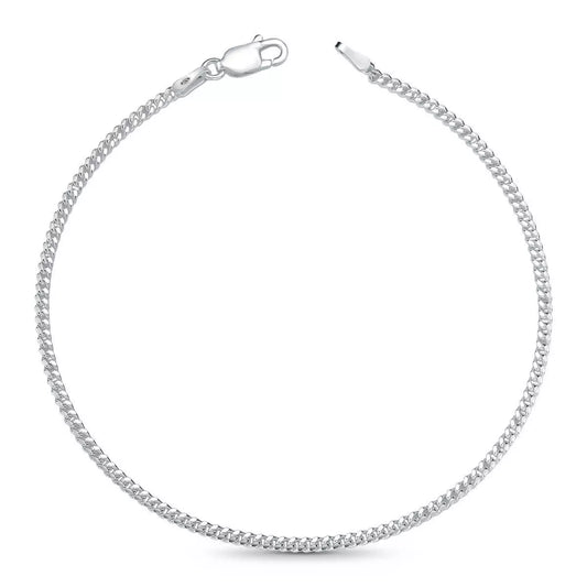 Cuban Grumet bracelet 2 mm in 925 silver