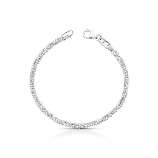 Fizzy Round Men's Bracelet in 925 Silver
