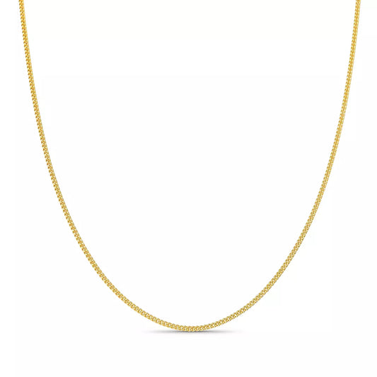 Fine Grumet Chain in 925 Sterling Silver – 18k Gold Plated