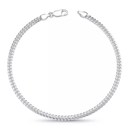 Cuban Grumet Bracelet 3 mm in 925 Silver