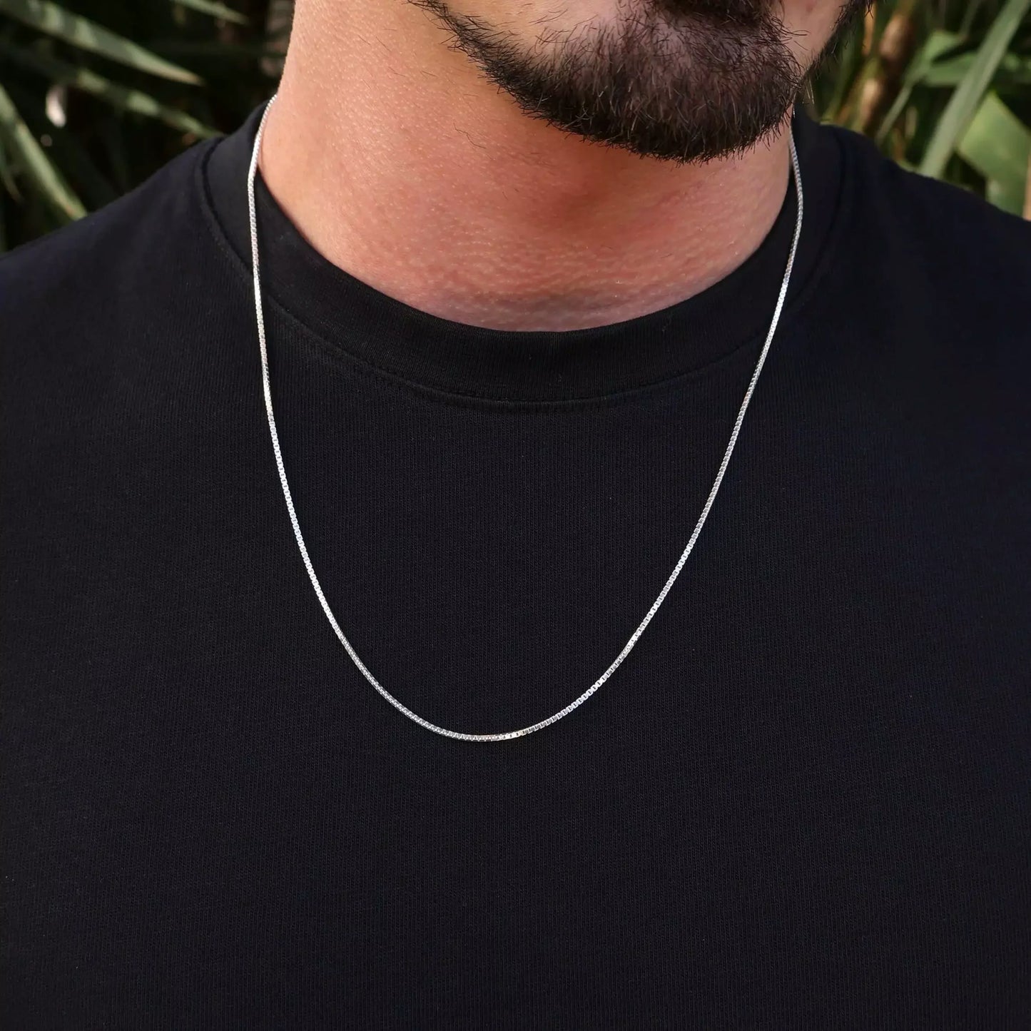 Thick Men's Venetian Chain in 925 Silver