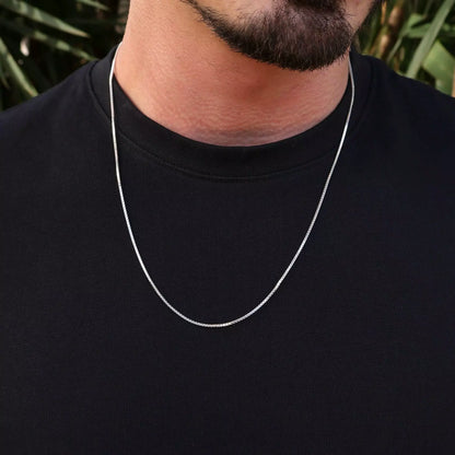 Thick Men's Venetian Chain in 925 Silver