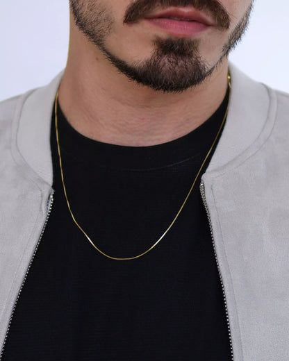 Men’s 925 Sterling Silver Venetian Chain – 18k Gold Plated