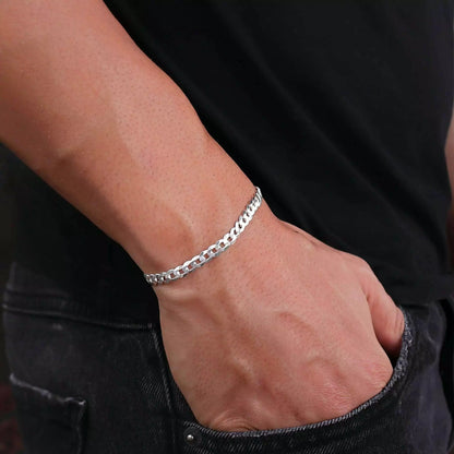 Men's Grumet Bracelet 5 mm in 925 Silver