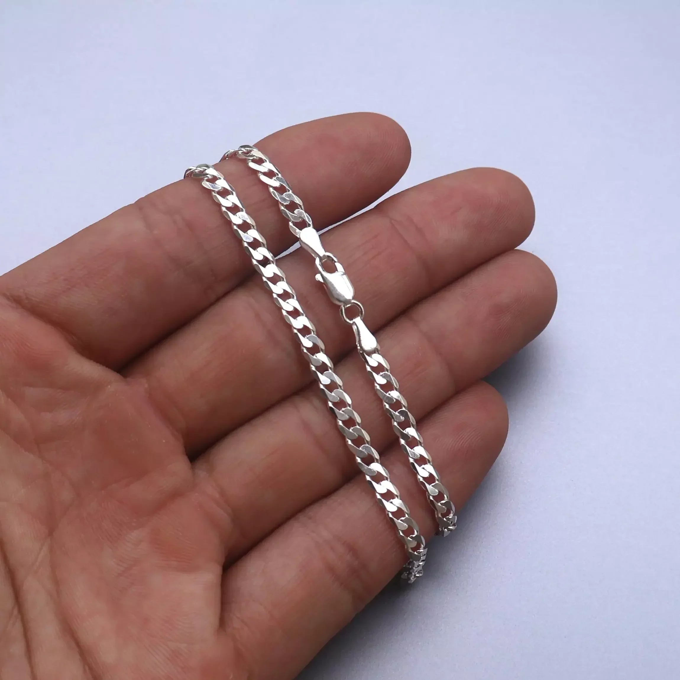 Men's 3 mm Grumet Chain in Sterling 925 Silver