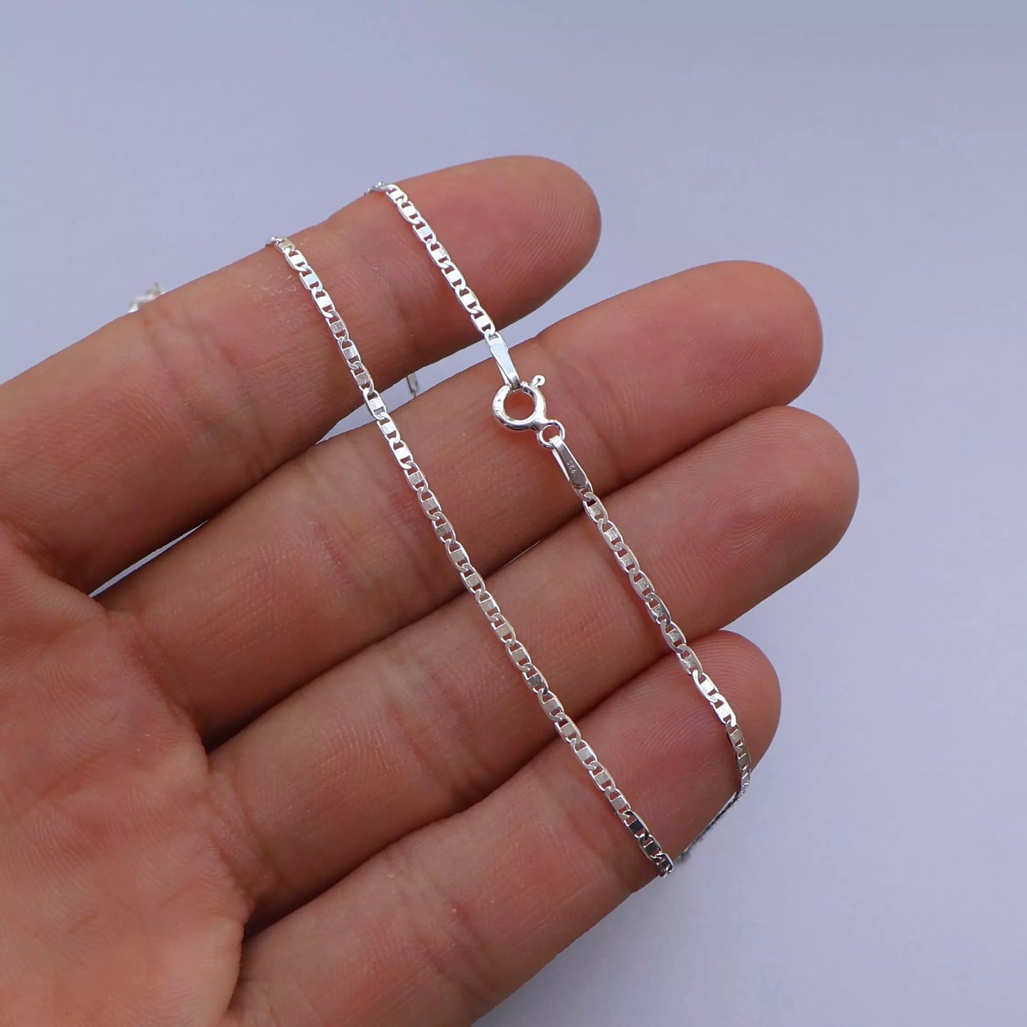 Men's Piastrine Chain in 925 Silver