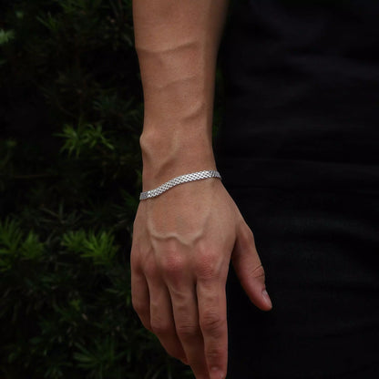 Men's XL Treadmill Bracelet in 925 Silver