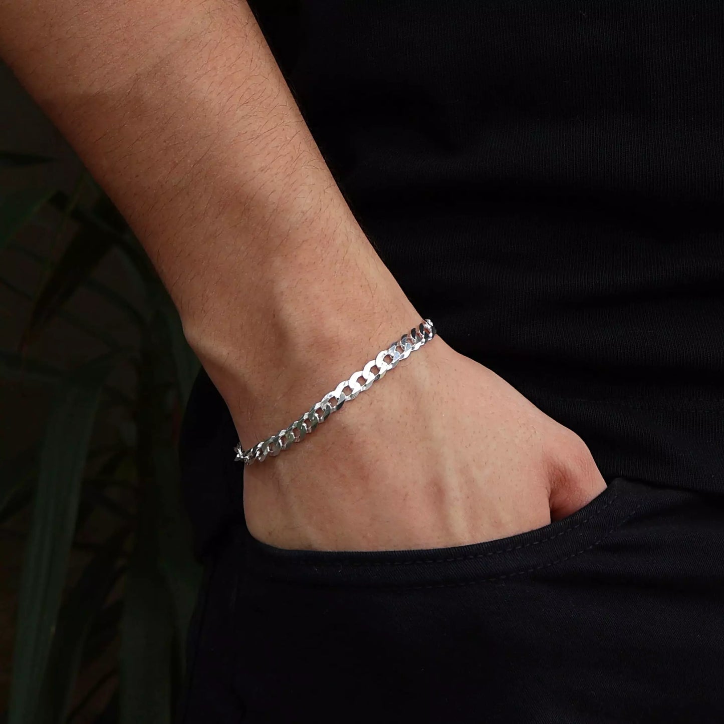 Men's 6 mm Grumet Bracelet in 925 Silver
