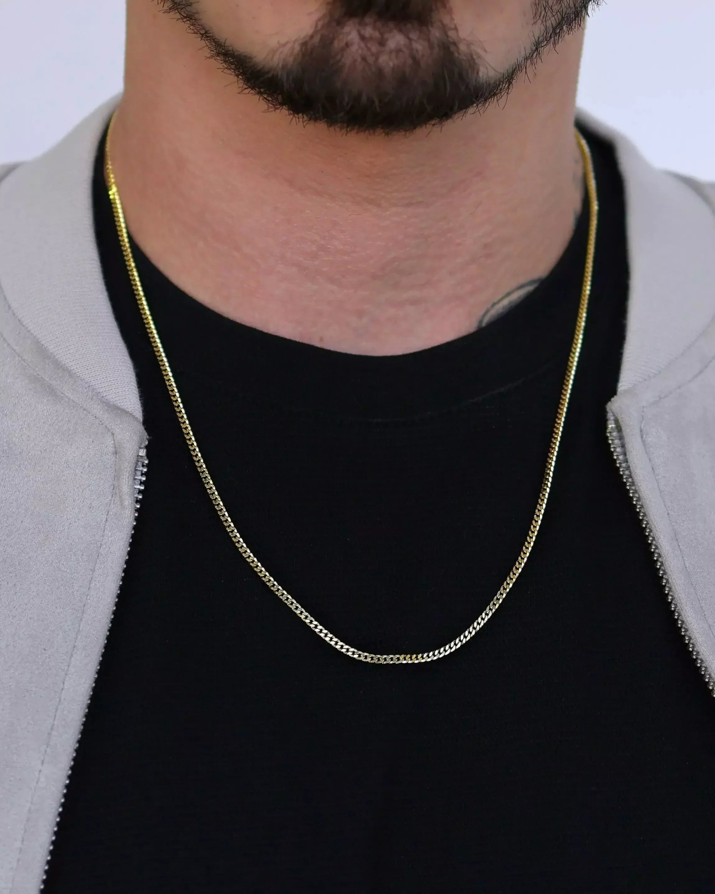 2mm 925 Sterling Silver Grumet Chain – 18k Gold Plated