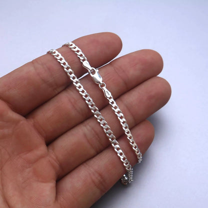 Men's 4 mm Grumet Chain in 925 Silver