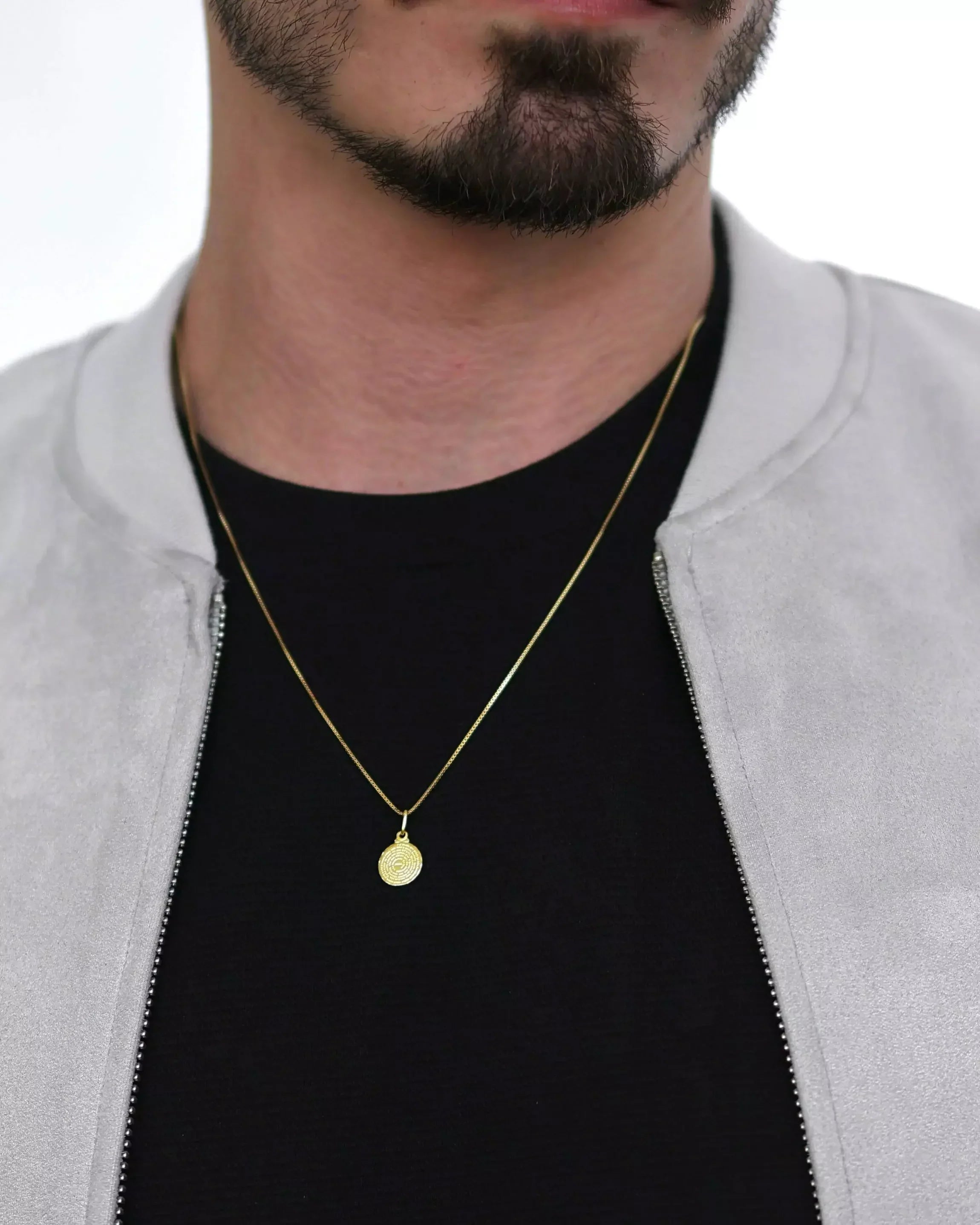 Lord’s Prayer Medal Necklace in 925 Sterling Silver – 18k Gold Plated