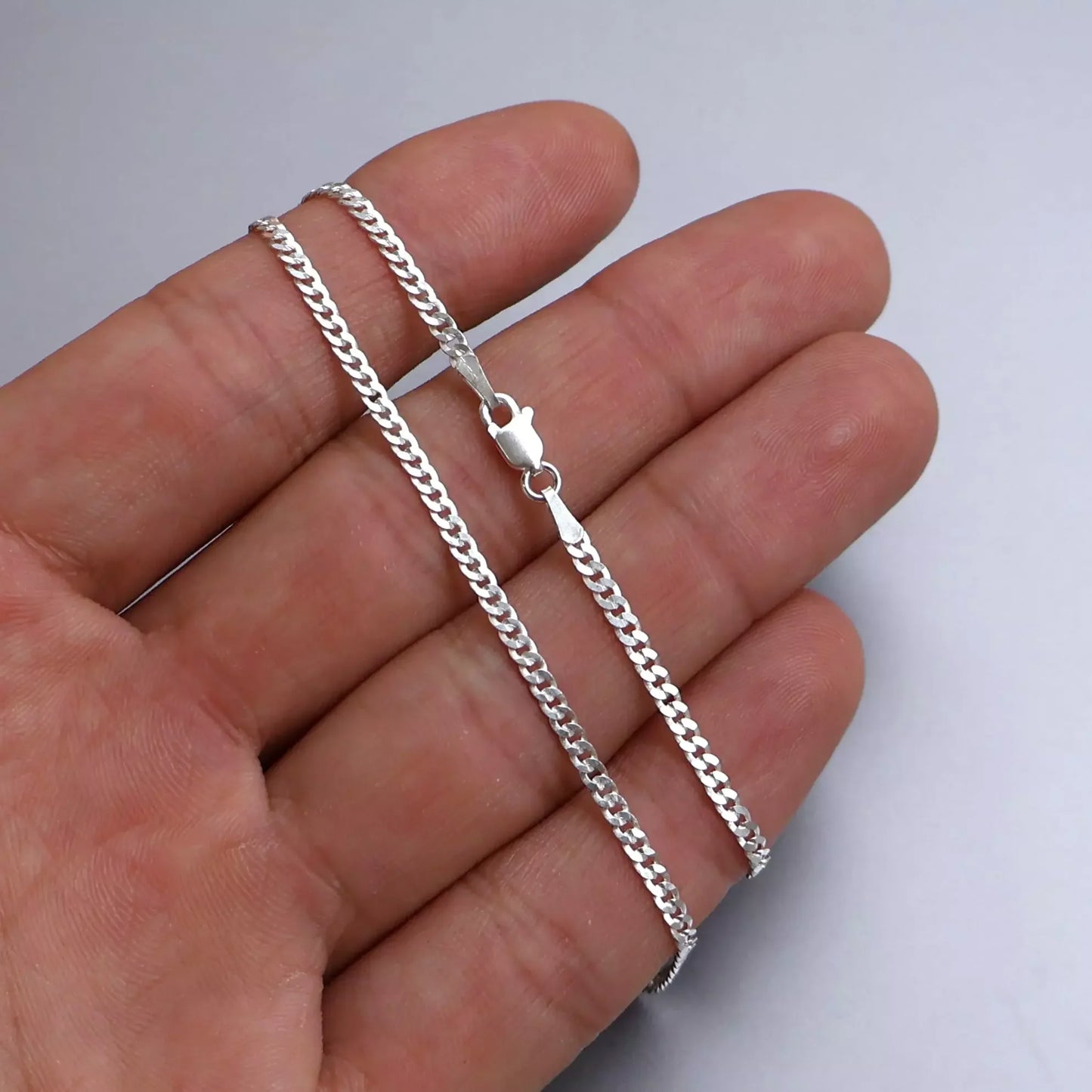 Men's 2 mm Grumet Chain in 925 Silver