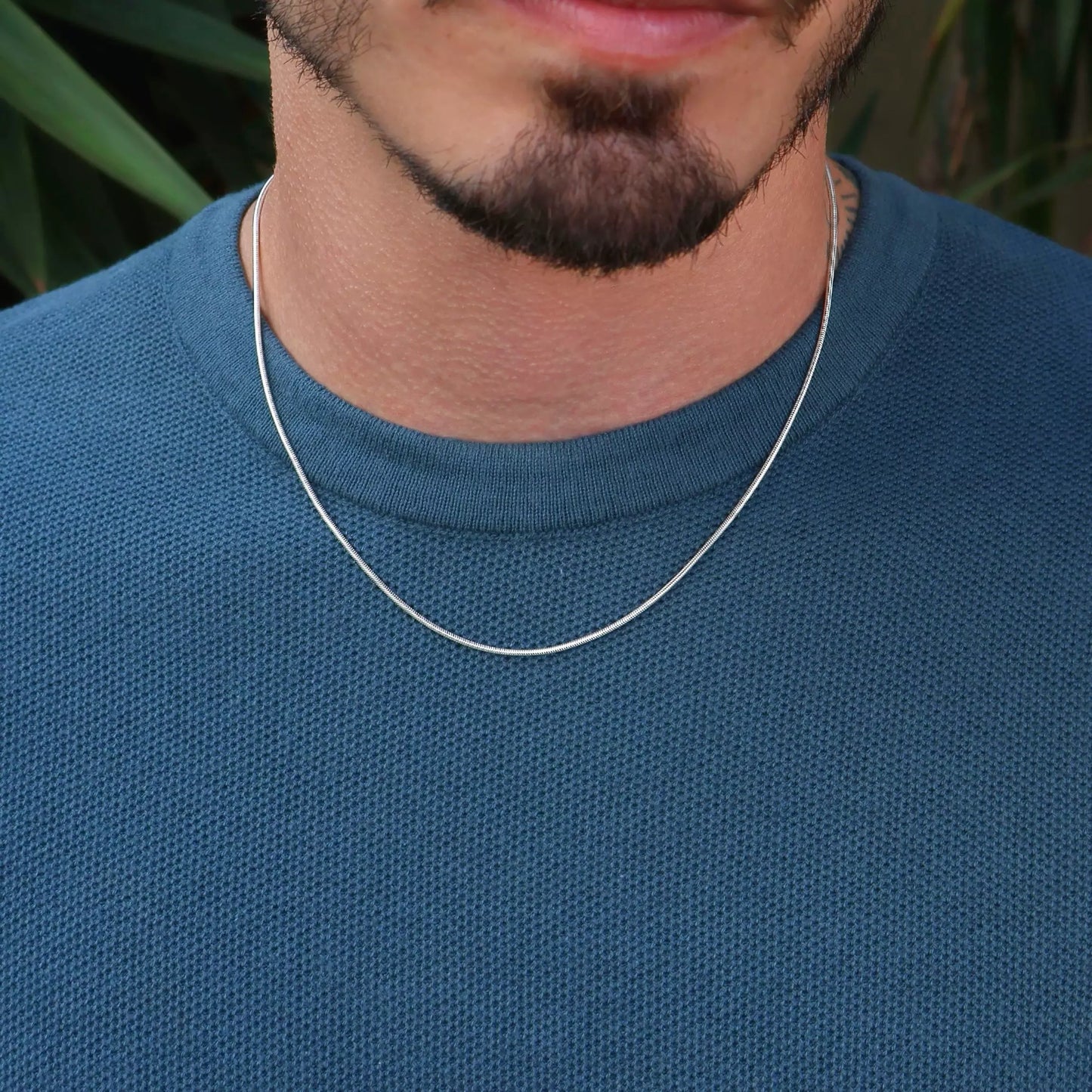 Men's Thin Rope Chain in 925 Silver