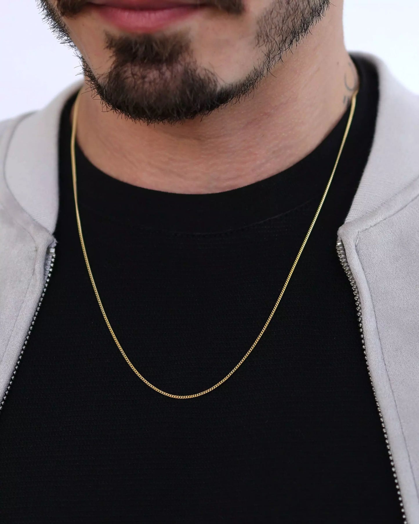 Fine Grumet Chain in 925 Sterling Silver – 18k Gold Plated