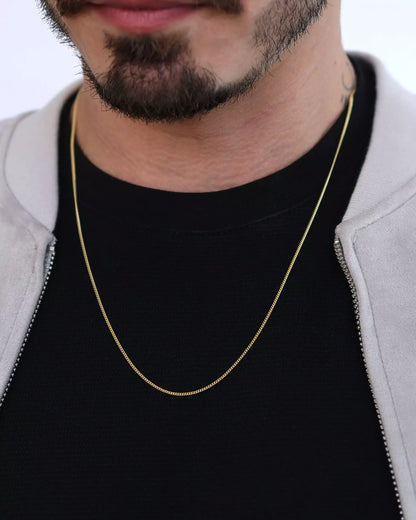 Fine Grumet Chain in 925 Sterling Silver – 18k Gold Plated