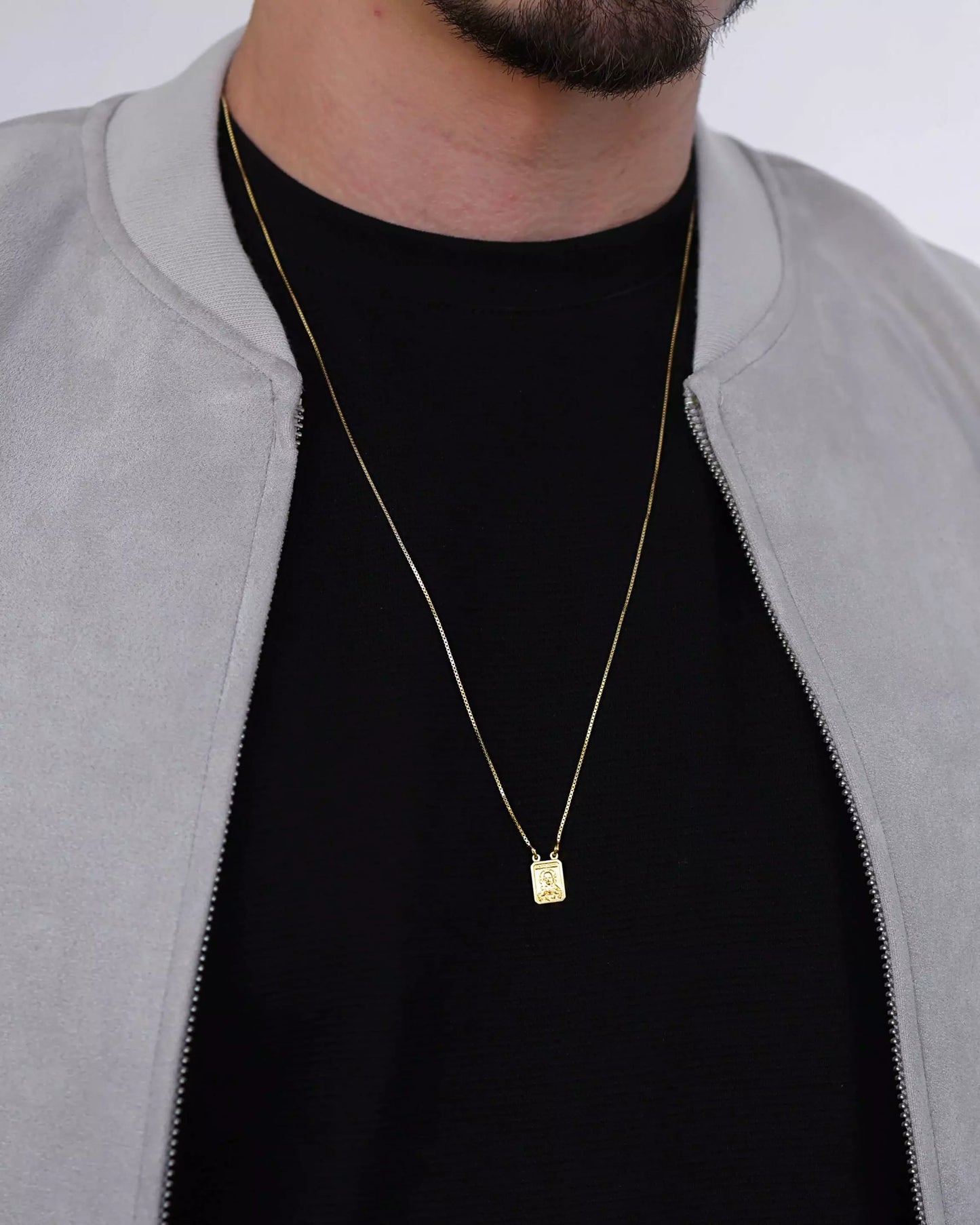 70cm Scapular Necklace in 925 Sterling Silver – 18k Gold Plated