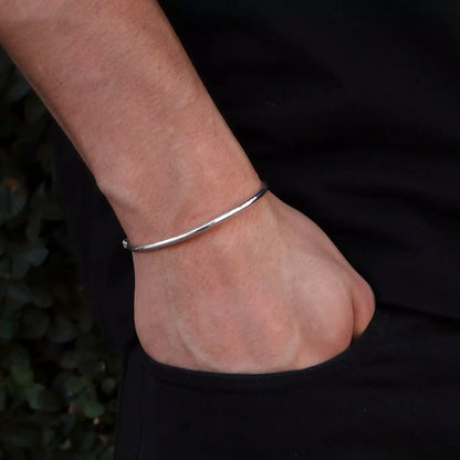 Thick Silver Men's Bracelet