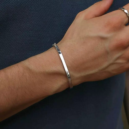 Men's Square Silver Bracelet