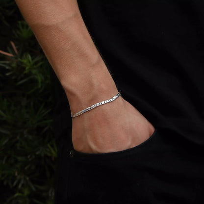 Piastrine Men's Bracelet in 925 Silver