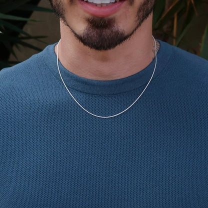 Fine Men's Baiano Chain Necklace in 925 Silver