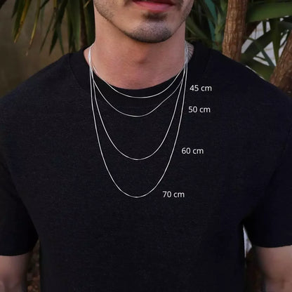 Thick Men's Venetian Chain in 925 Silver