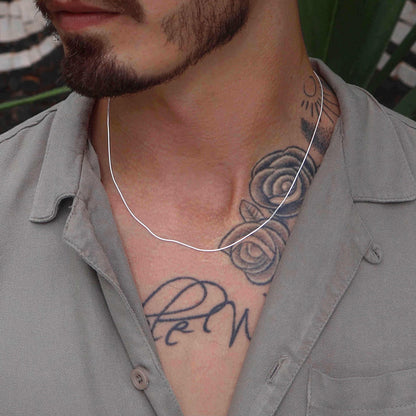 Men's Thin Rolled Chain in 925 Silver