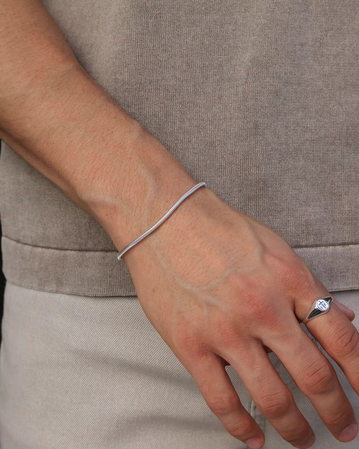 Men's Rope Bracelet in 925 Silver