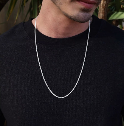 Men's 2 mm Grumet Chain in 925 Silver