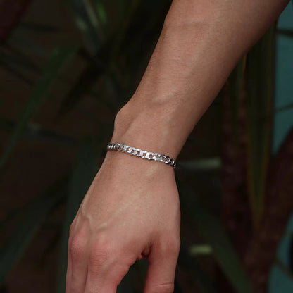 Men's 6 mm Grumet Bracelet in 925 Silver