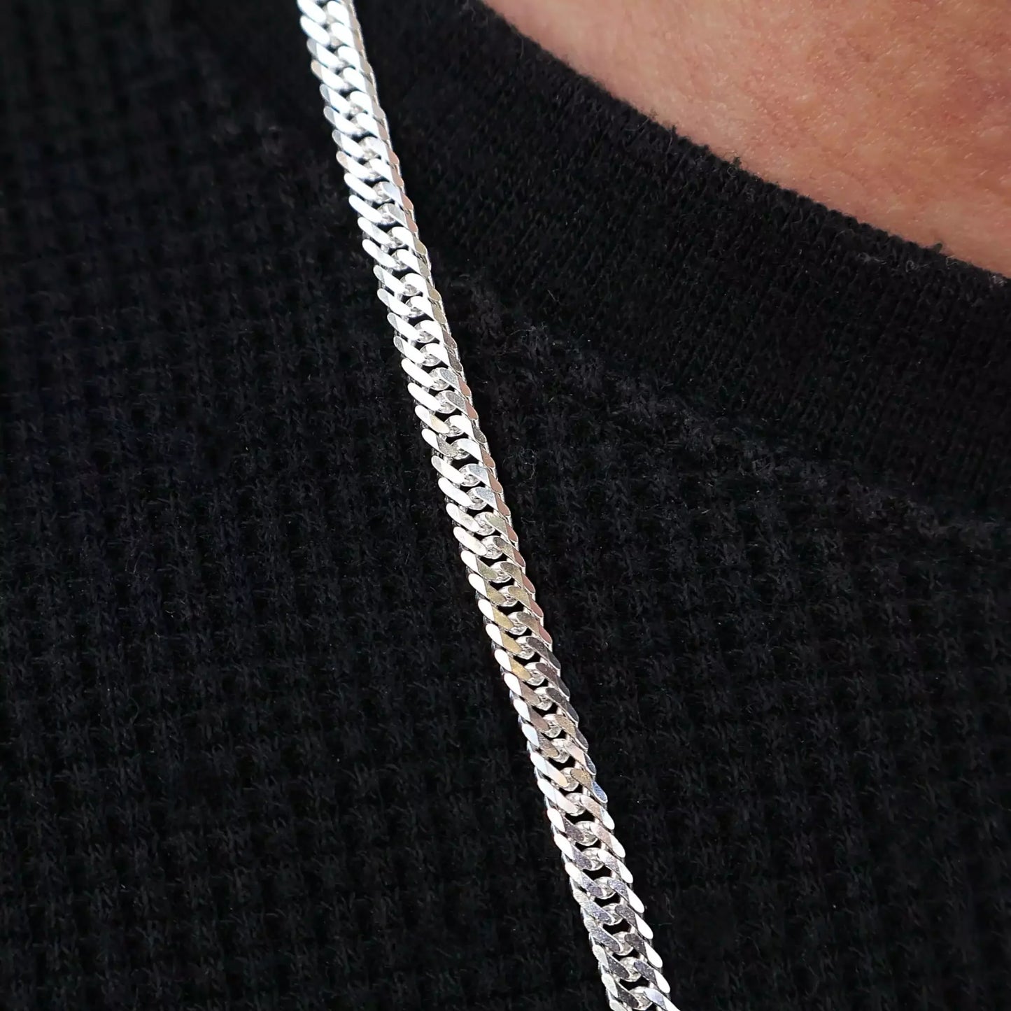 Double Link Grumet Chain 3mm in 925 Silver