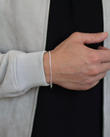 Cuban Grumet bracelet 2 mm in 925 silver