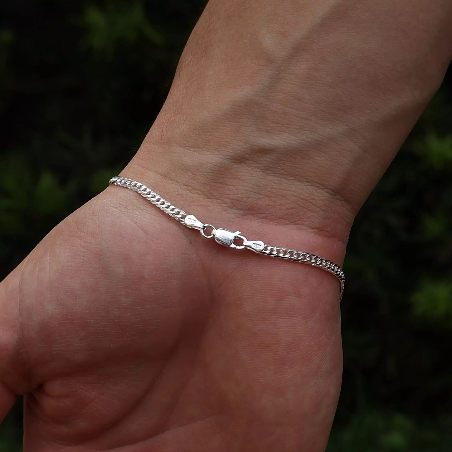 Double Link Grumet Bracelet 3 mm 925 Silver