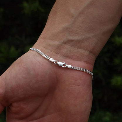 Double Link Grumet Bracelet 3 mm 925 Silver