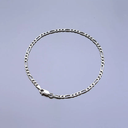 Men's 3 mm Figaro Bracelet in 925 Silver