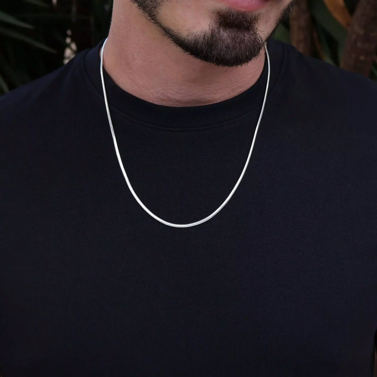 Thin Men's Scale Chain in 925 Silver