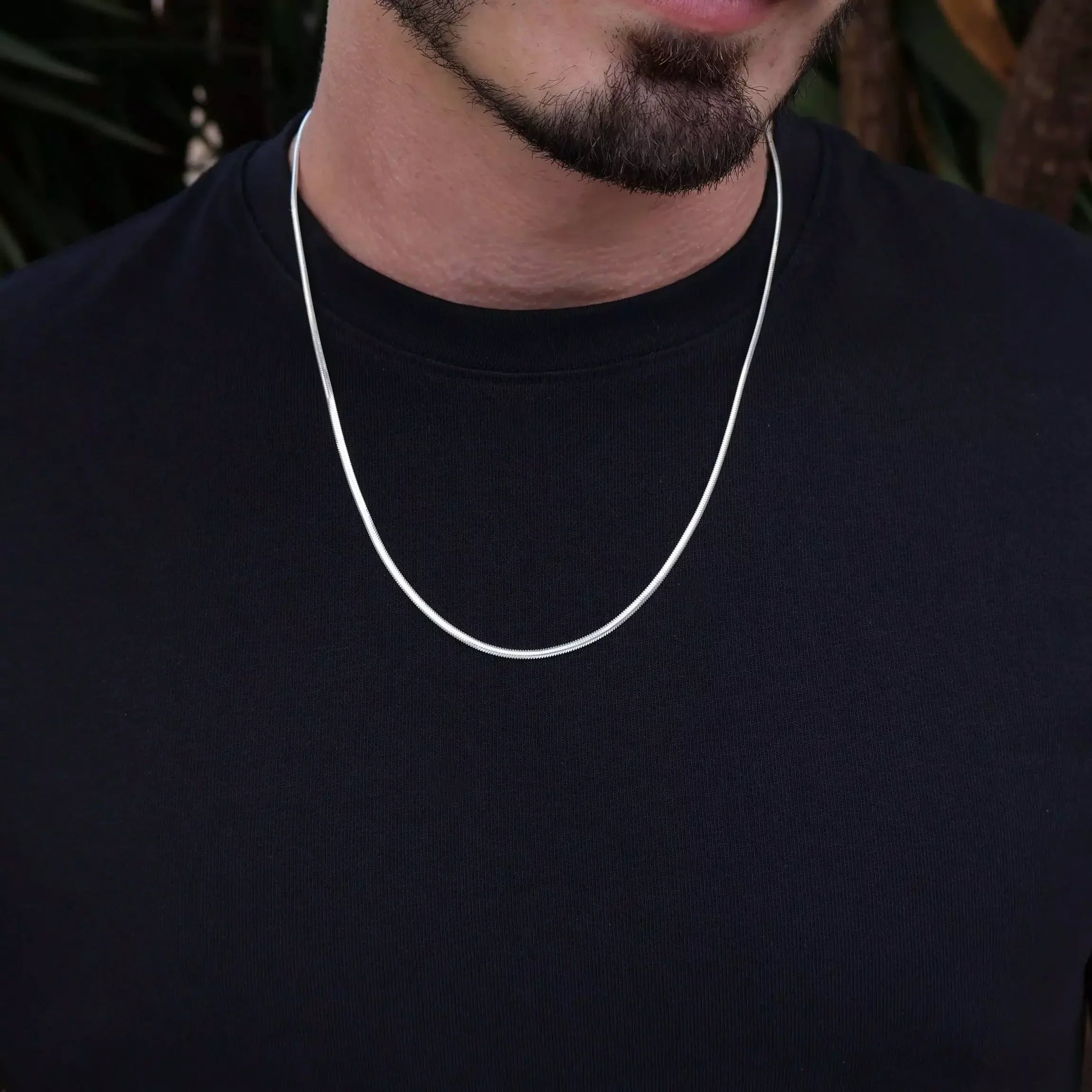 Thin Men's Scale Chain in 925 Silver