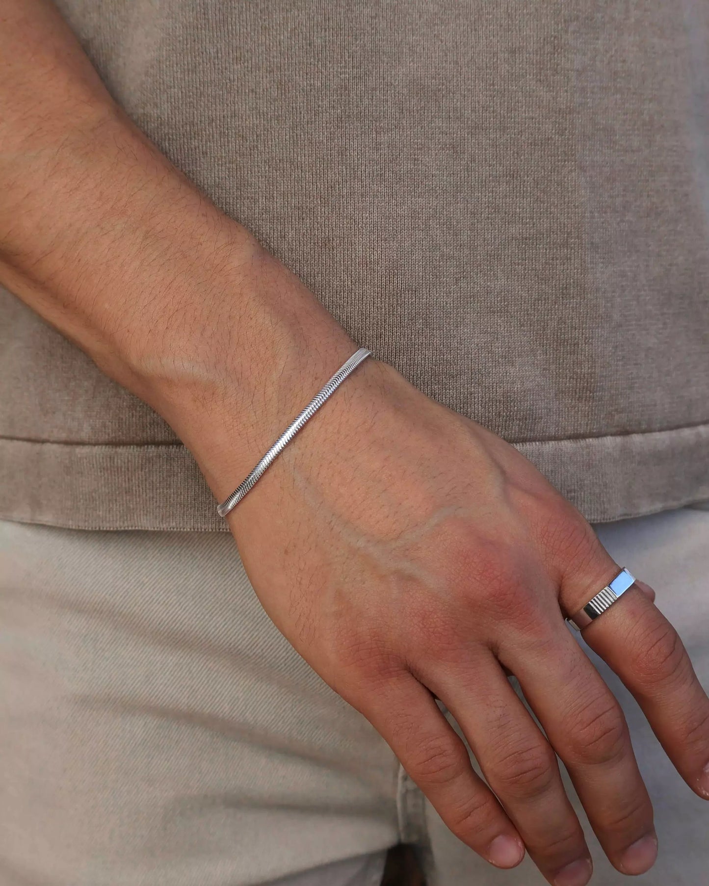 Men's Scale Bracelet in 925 Silver