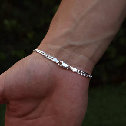 Men's 4mm Grumet Bracelet in 925 Silver