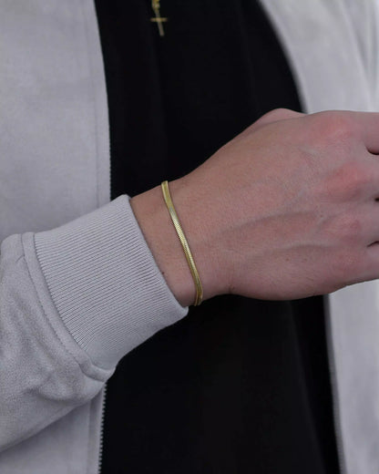 Scale Bracelet in 925 Sterling Silver – 18k Gold Plated