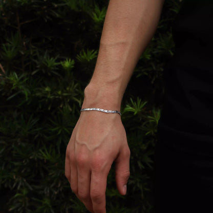 Piastrine Men's Bracelet in 925 Silver