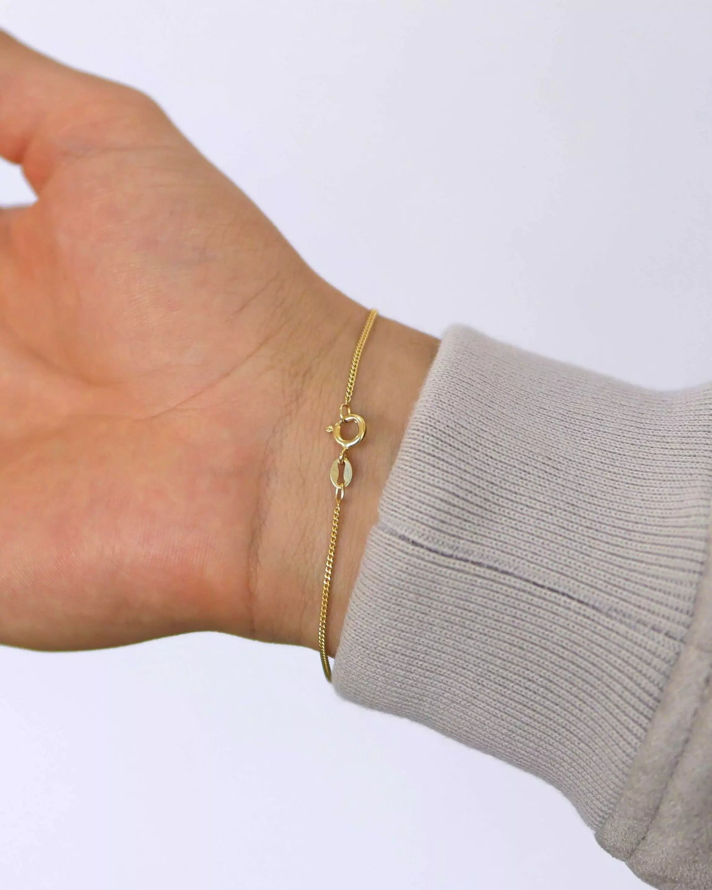 Fine Grumet Bracelet in 925 Sterling Silver – 18k Gold Plated