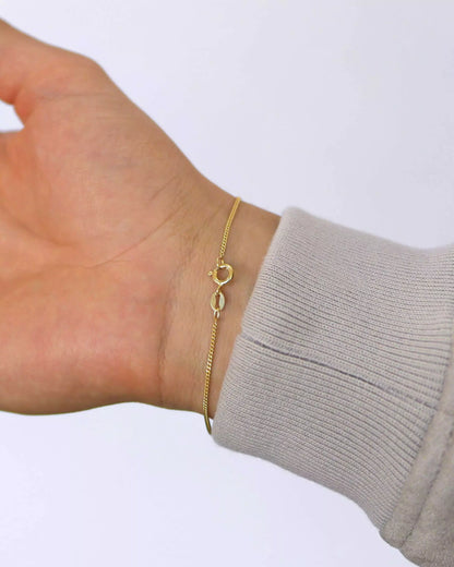 Fine Grumet Bracelet in 925 Sterling Silver – 18k Gold Plated