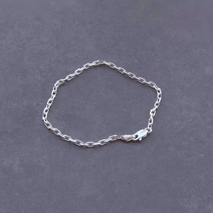 Men's Short Link Bracelet in 925 Silver