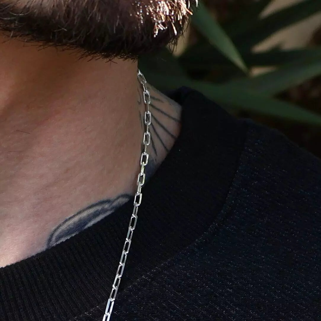 Long Link Chain in 925 Silver