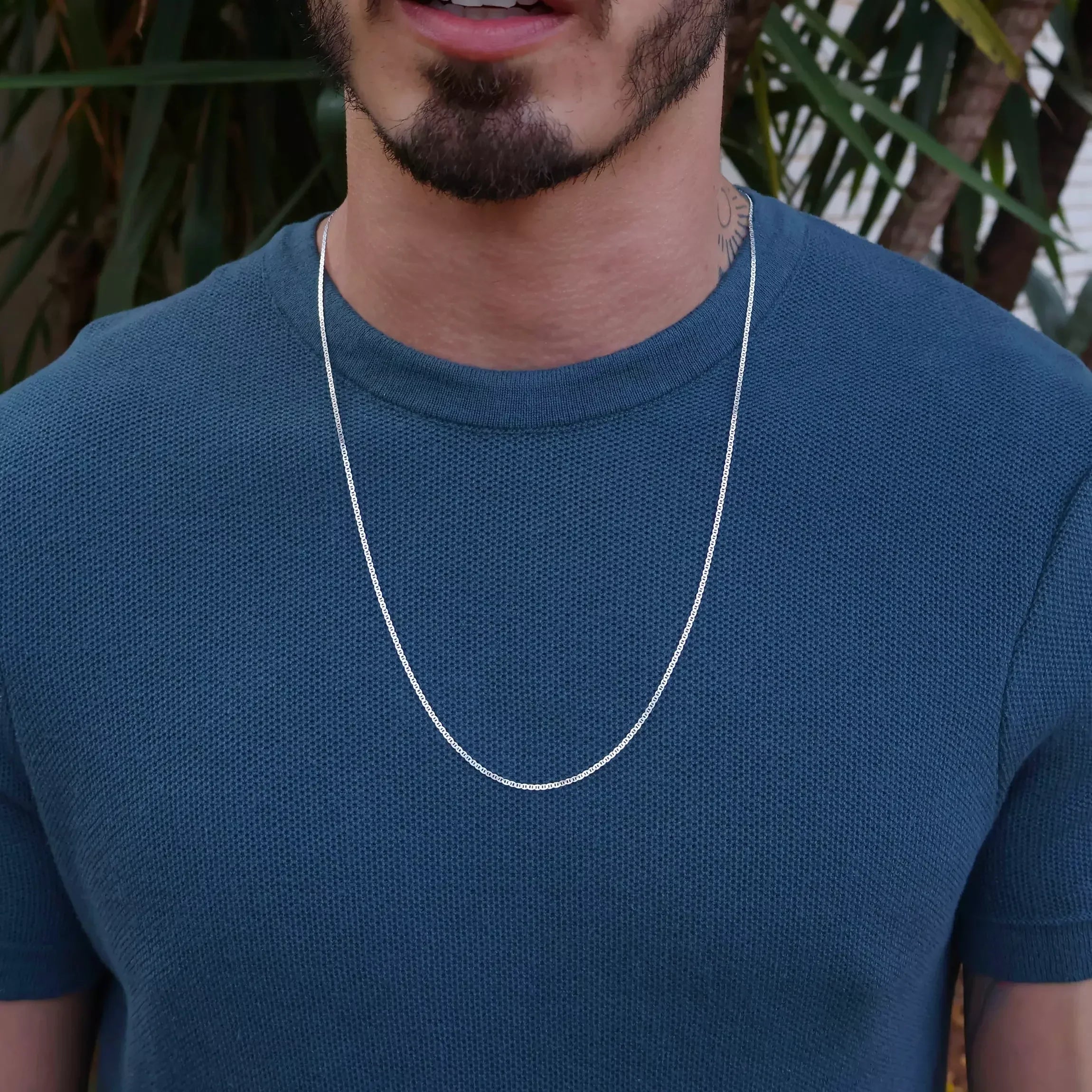 Men's Piastrine Chain in 925 Silver