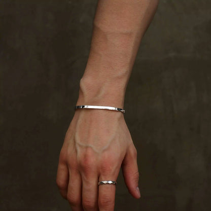 Men's Square Silver Bracelet