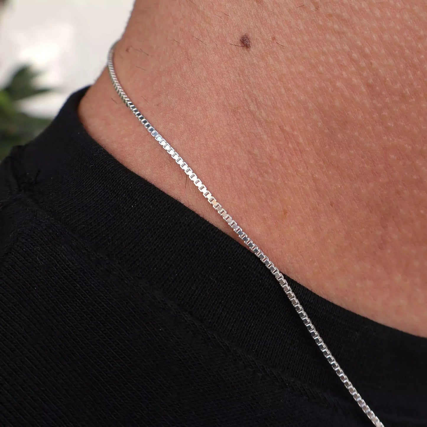 Thick Men's Venetian Chain in 925 Silver
